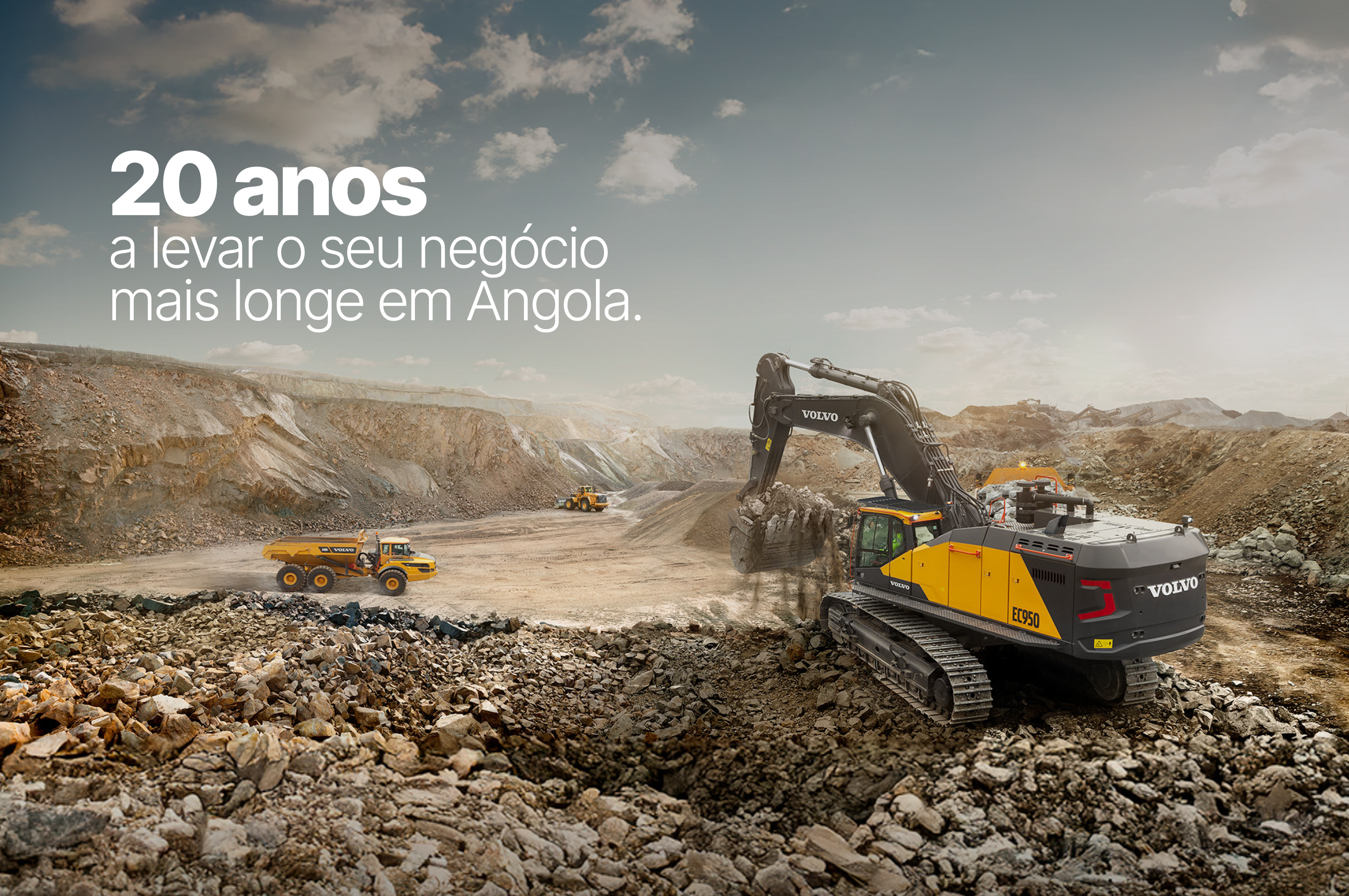 Assinalamos 20 anos de actividade no segmento de equipamentos de construção, em Angola