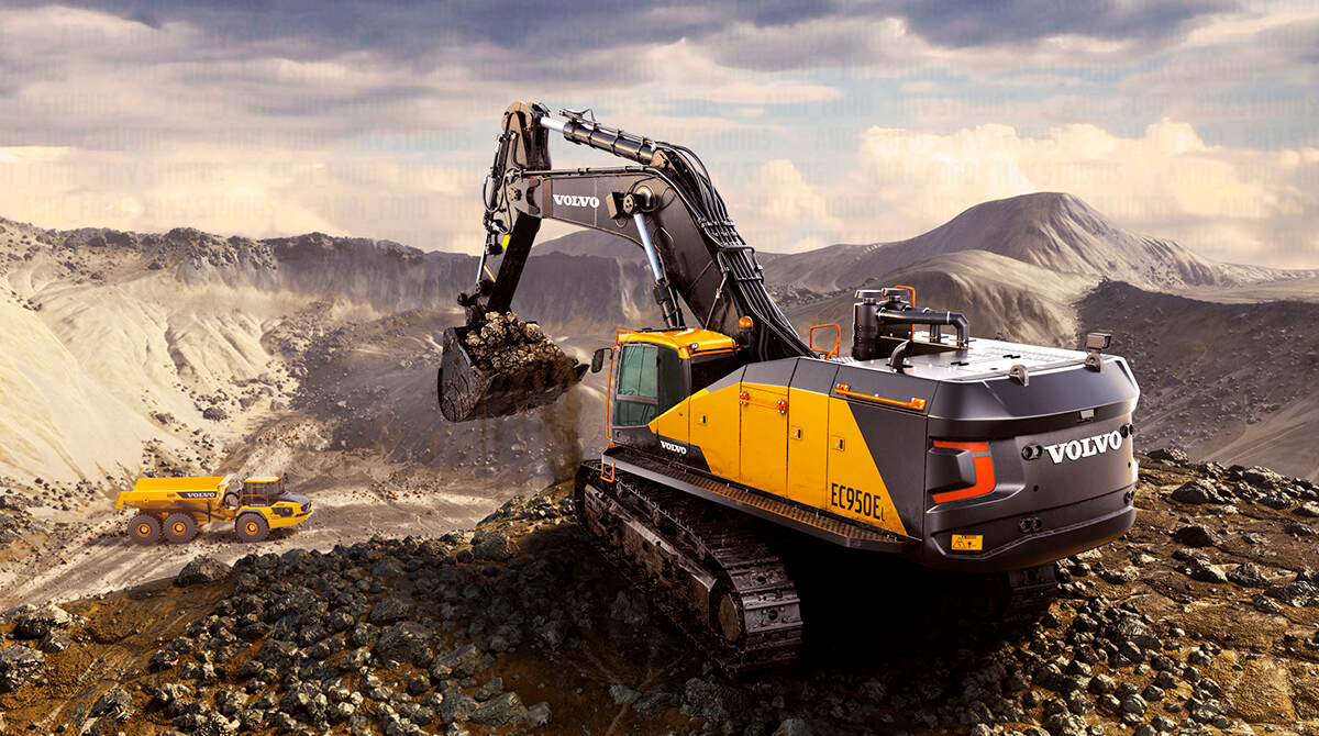 Escavadora Volvo EC950E estreia-se em Angola